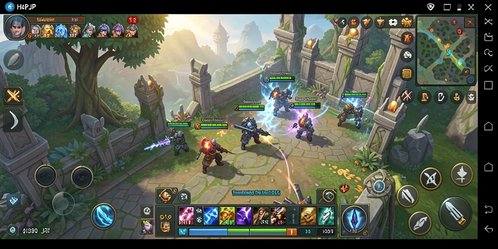 Screenshot gameplay <strong>HARAPJP</strong> yang menunjukkan strategi dan pertarungan seru.