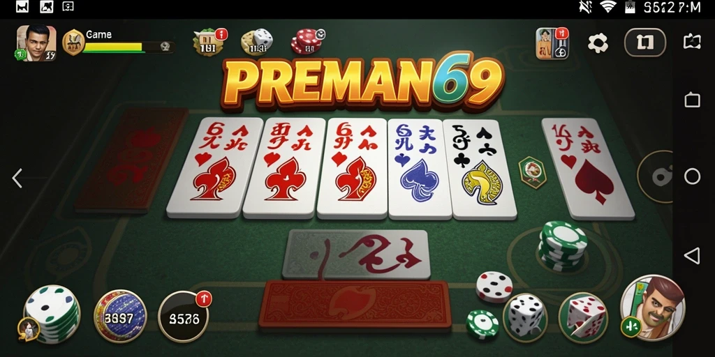 Tampilan gameplay Domino yang menarik di PREMAN69.