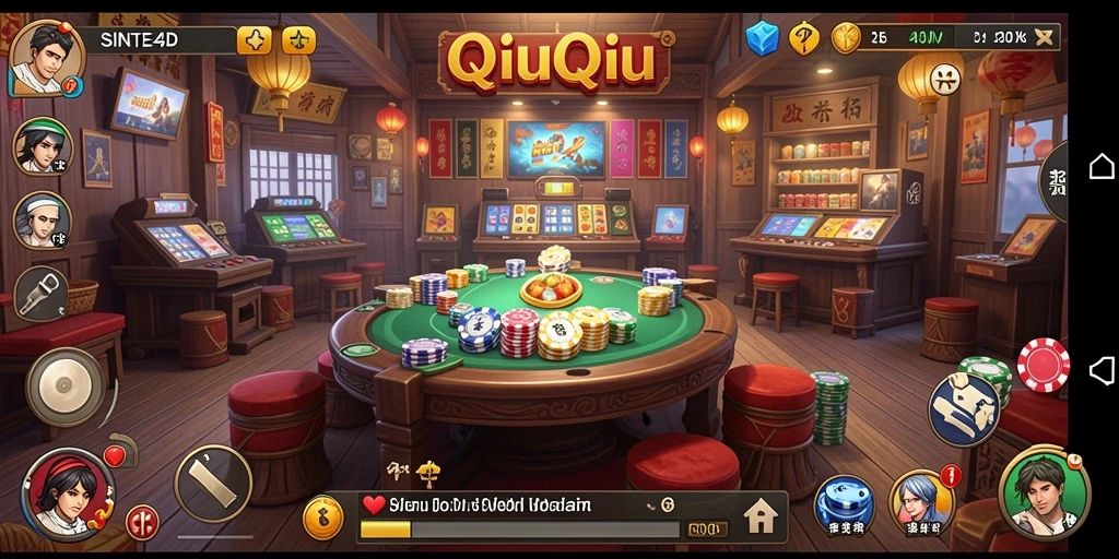 Tampilan gameplay QiuQiu yang seru dan interaktif di SINTE4D.